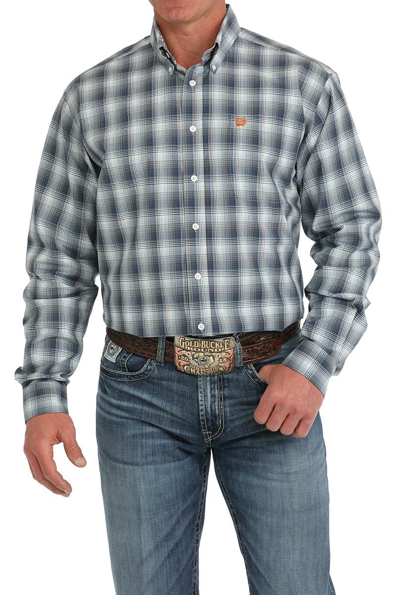 Cinch Men’s Blue Plaid Shirt (5893)