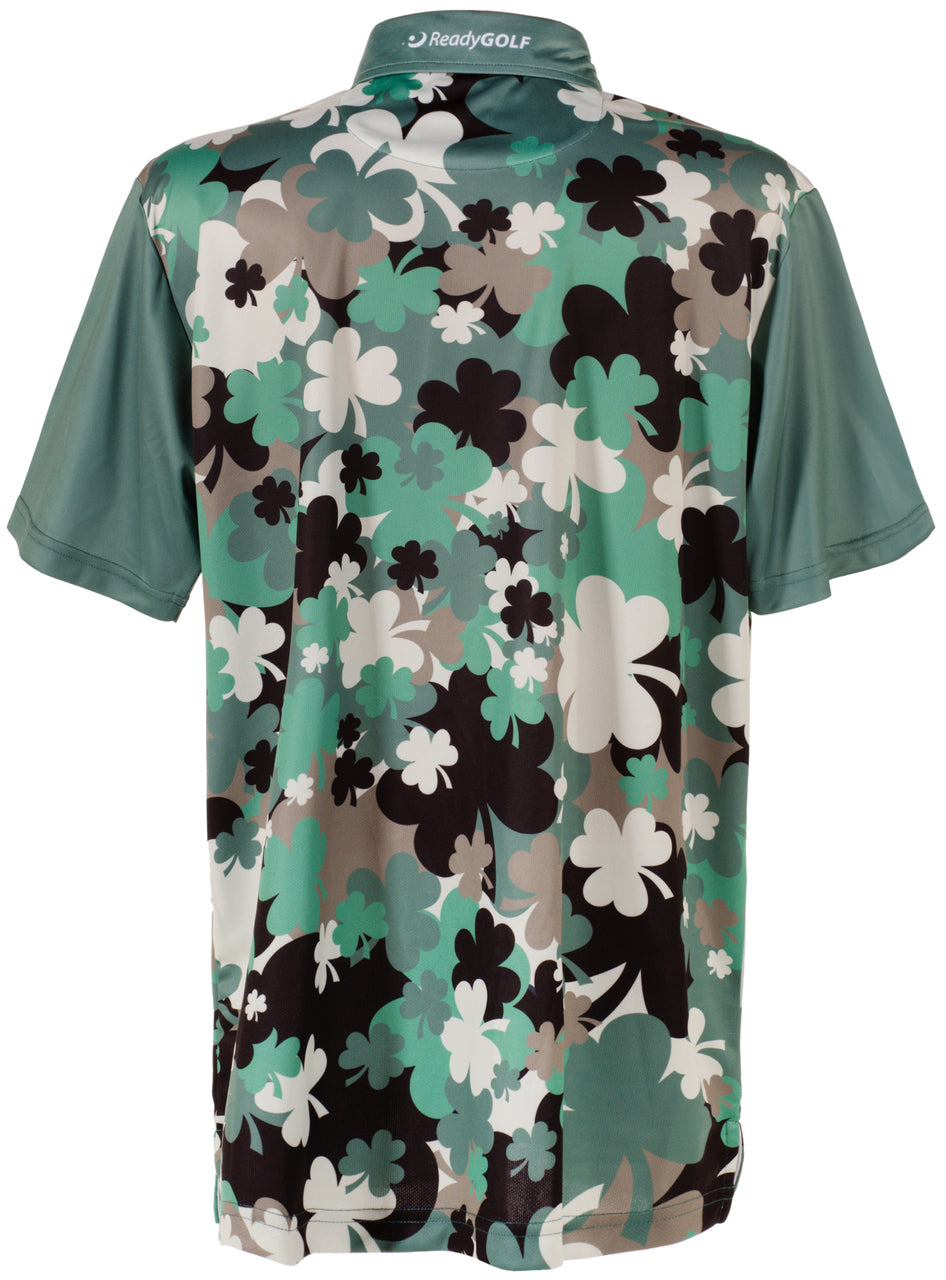 Irish Camo Mens Golf Polo Shirt by ReadyGOLF