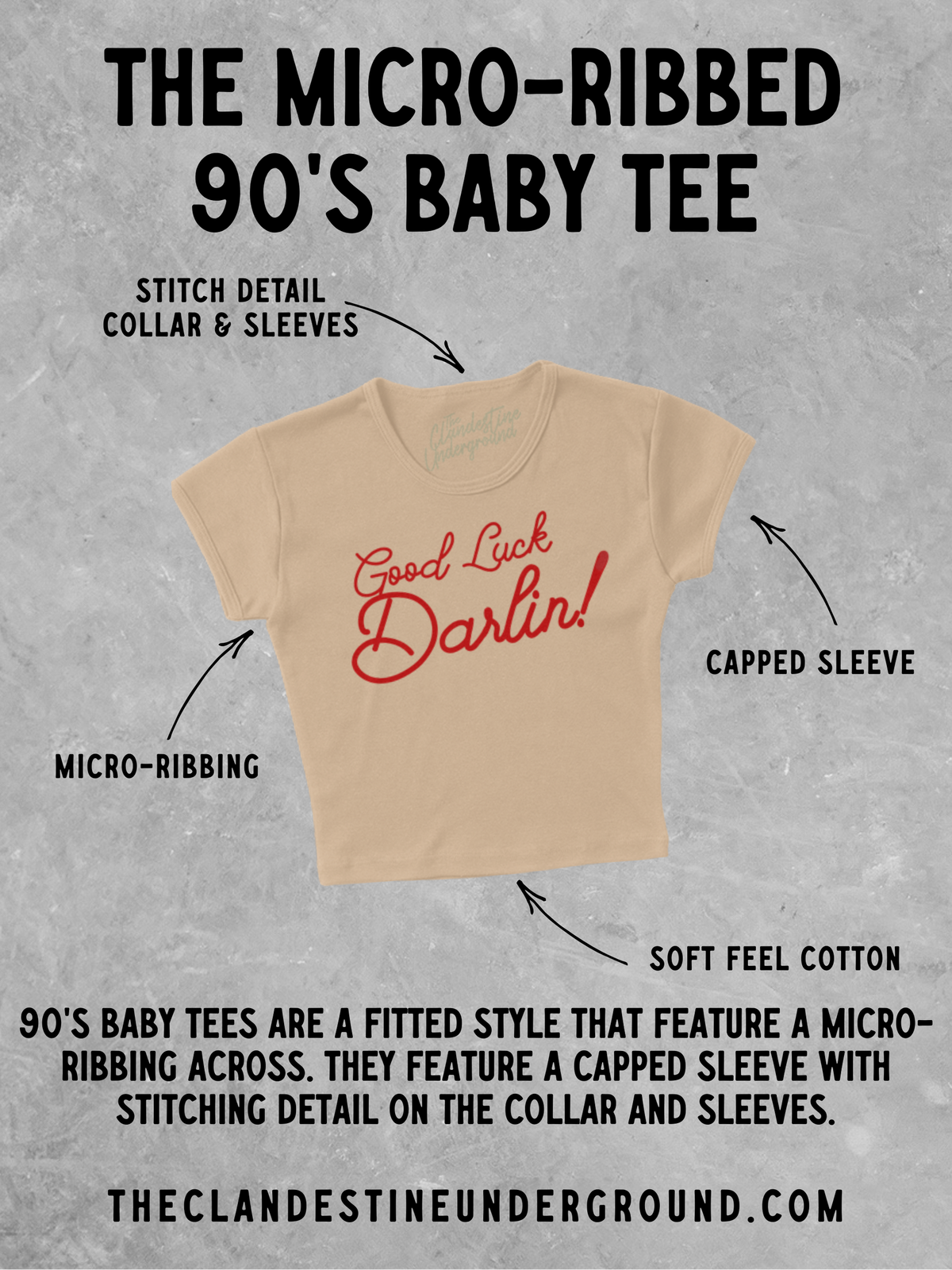 Underground Original Design: Wild Horses Rodeo, Western Micro-Ribbed Baby Tee