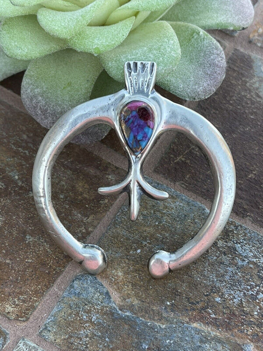 Handcrafted Handmade Sterling Silver  Pink Dream Mojave Naja Pendant
