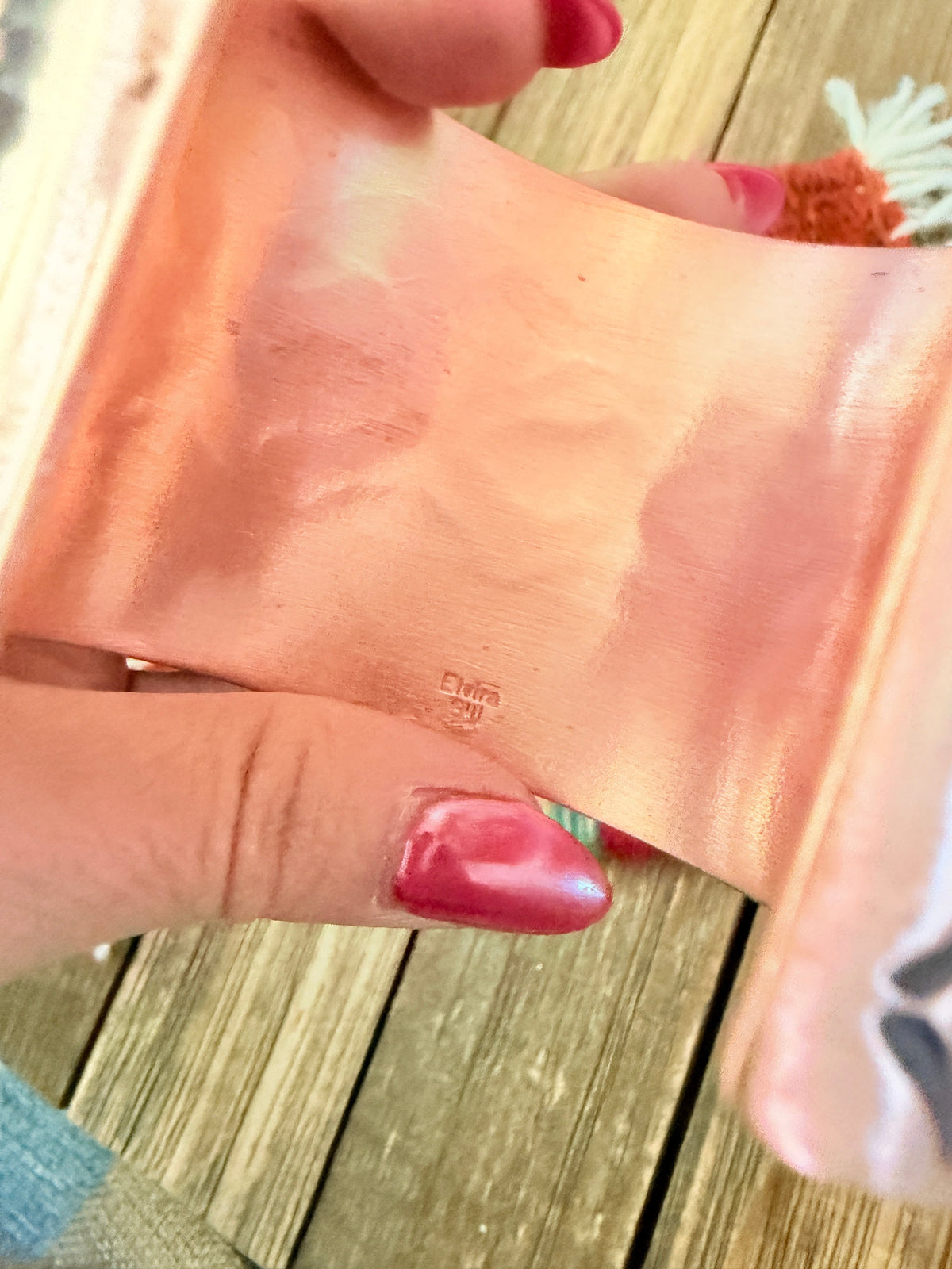 Handcrafted Copper Cuff Bracelet by Elvira Bill