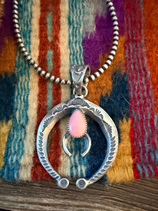 Handcrafted Sterling Silver & Queen Pink Naja Pendant by Kevin Billah