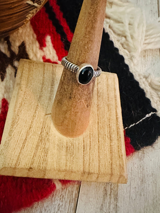 Handcrafted Sterling Silver & Black Onyx Ring