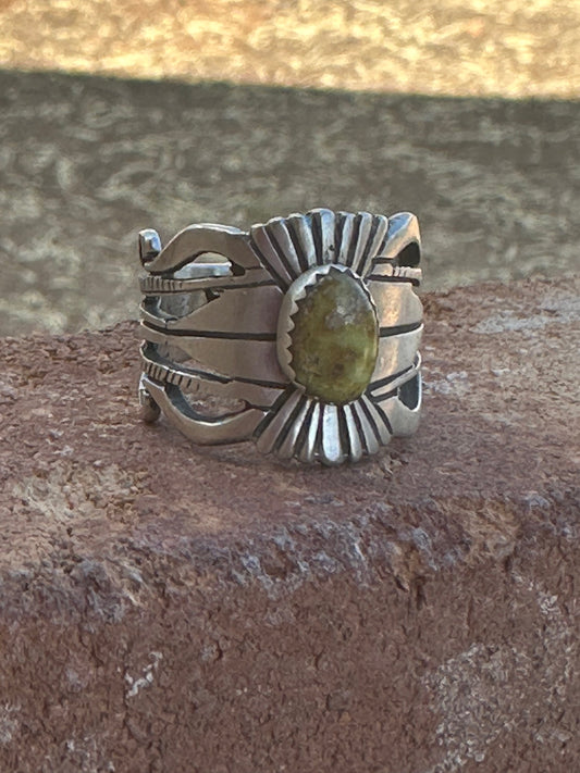 Handcrafted Russell Sam Sterling Silver & Palomino Turquoise Rings