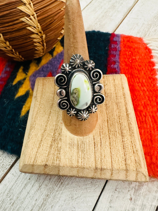 Handcrafted Sterling Silver & Palomino Turquoise Ring Size 7