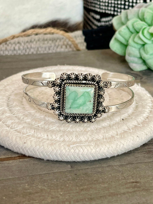 Handmade Sterling Silver & Paloma Cuff Bracelet SQUARE