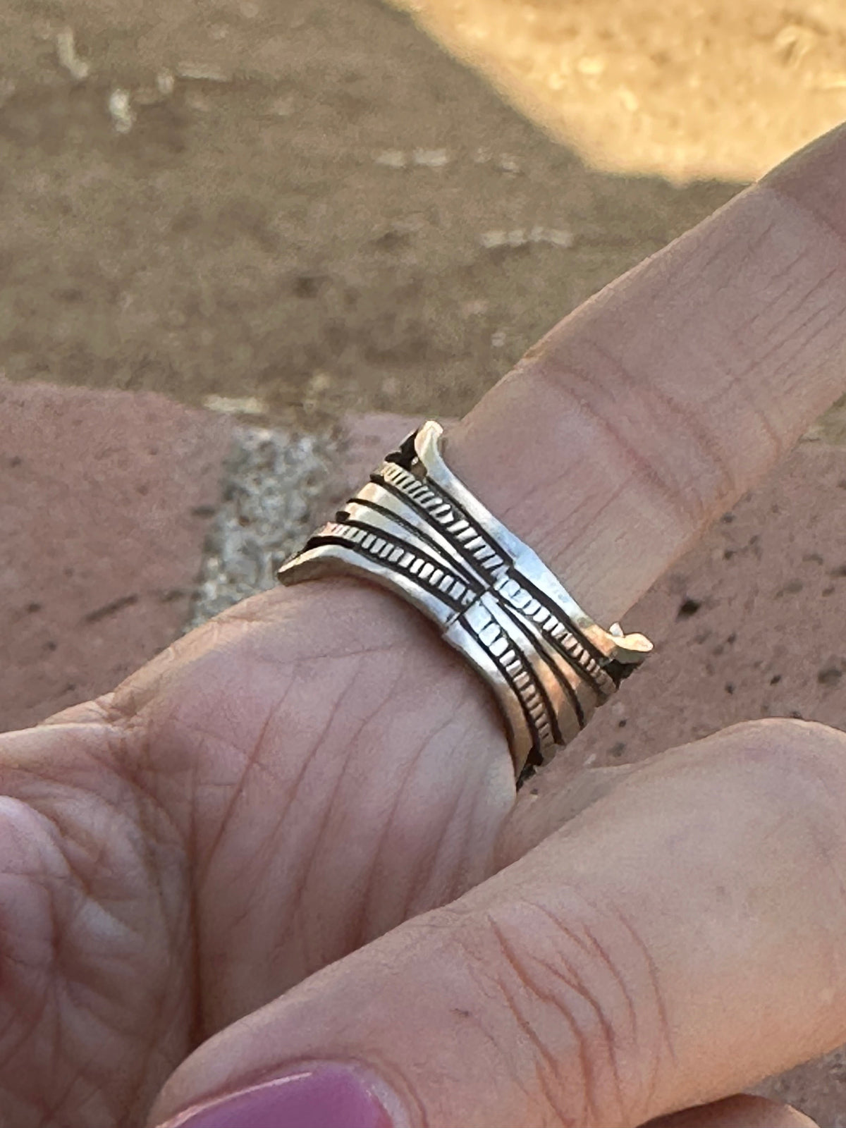 Handcrafted Russell Sam Sterling Silver & Palomino Turquoise Rings
