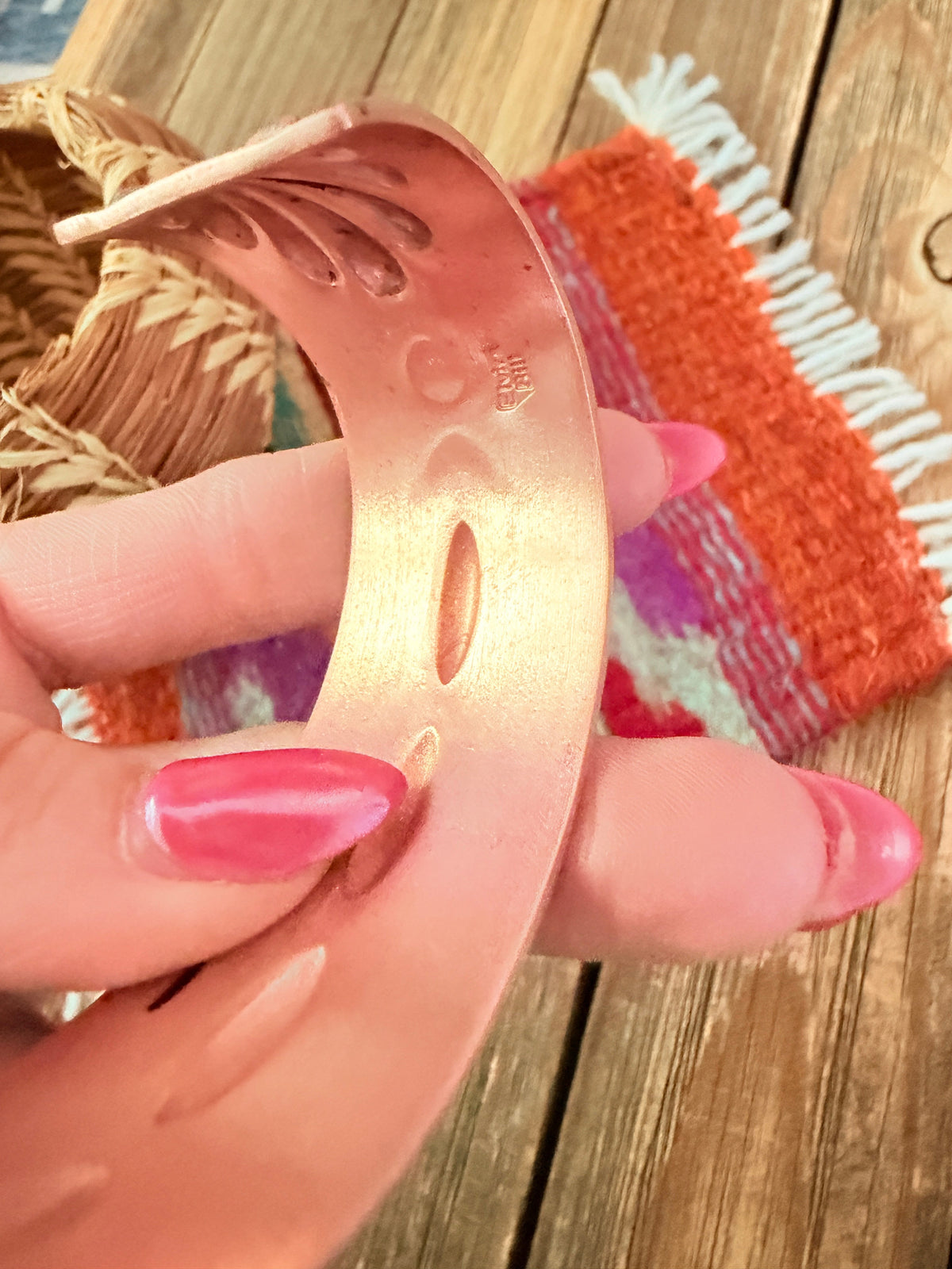 Handcrafted Copper Cuff Bracelet by Elvira Bill