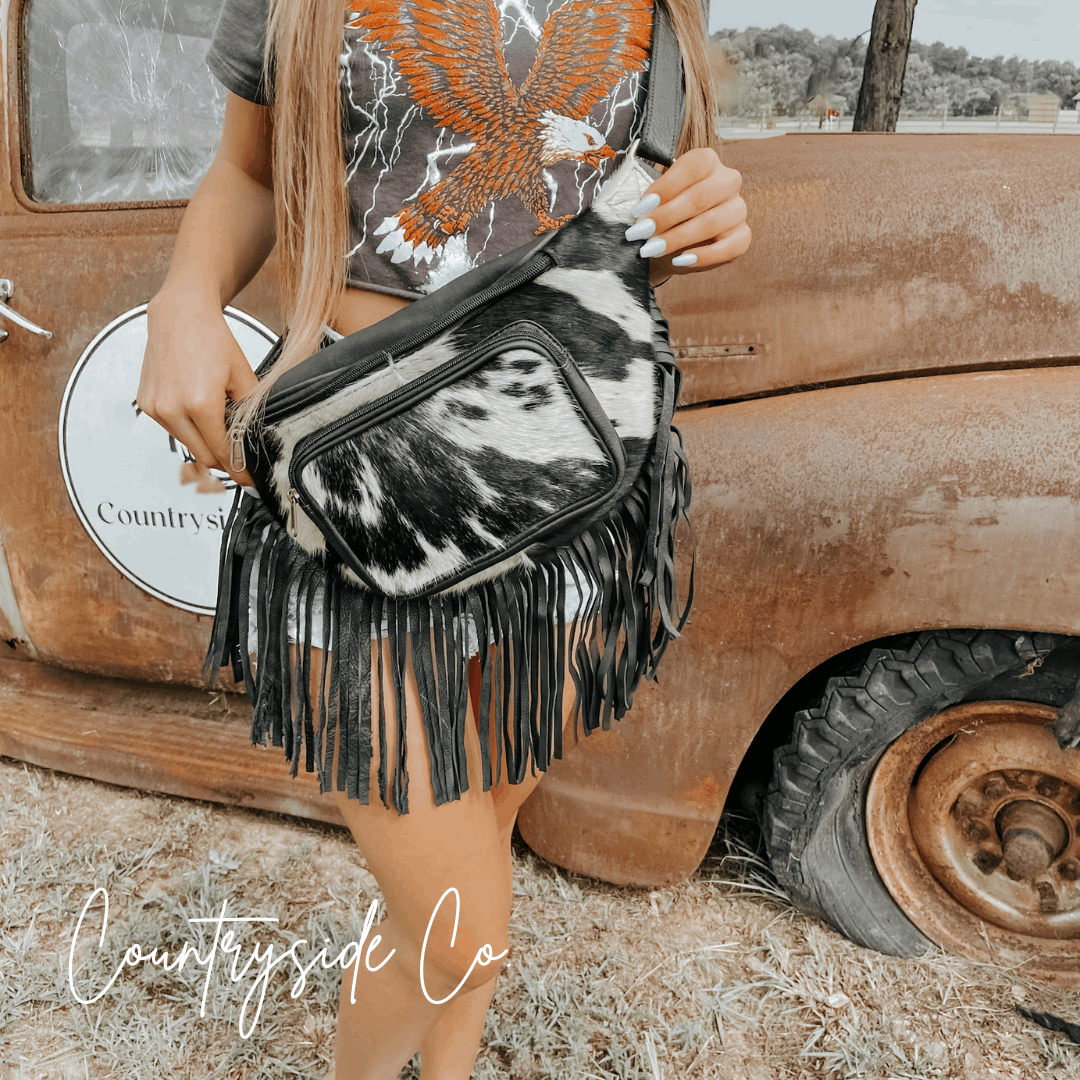 Austin Cowhide Sling Festival Bag