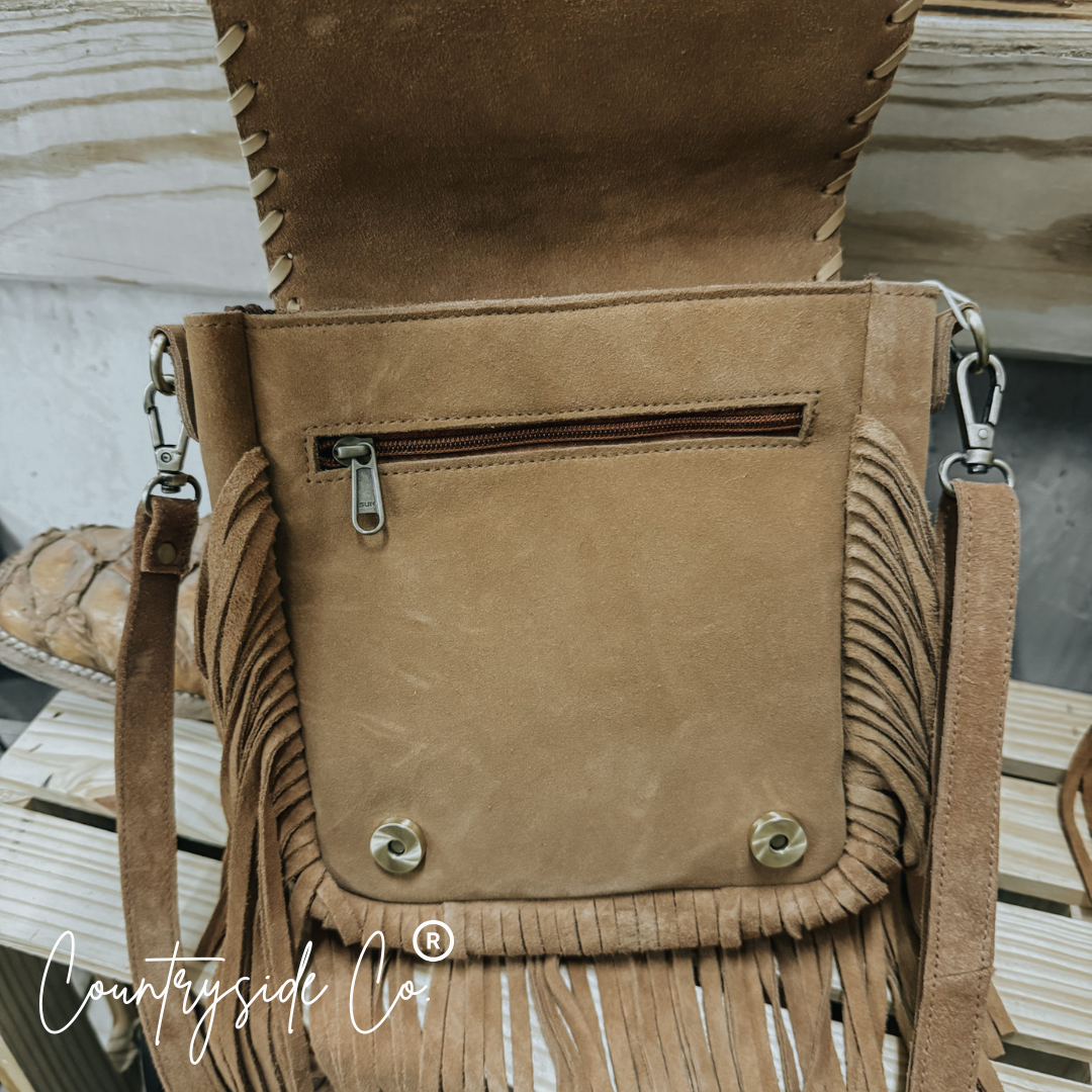 Bessie Cowhide Western Purse