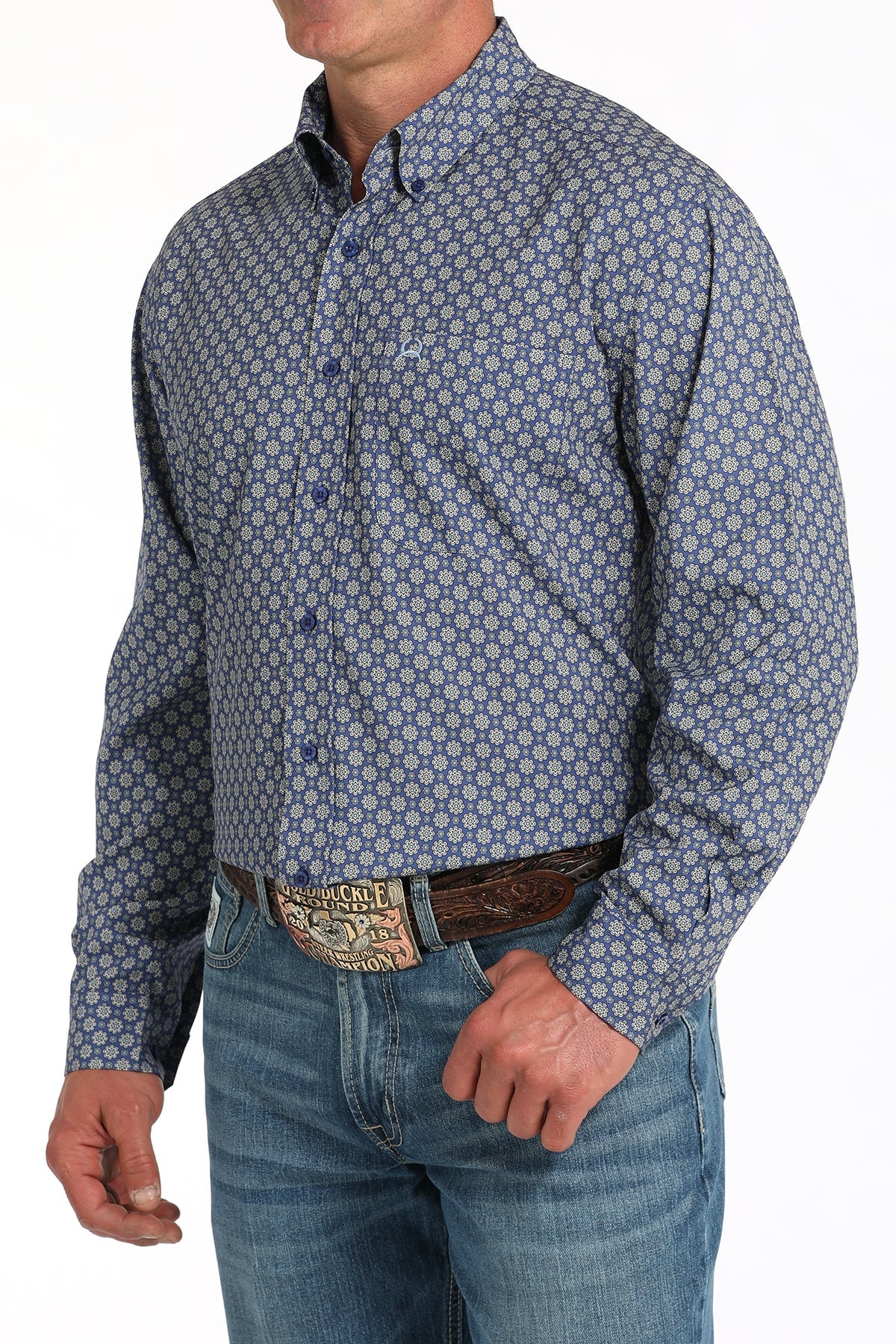Cinch Men’s Royal LS Shirt (4001)