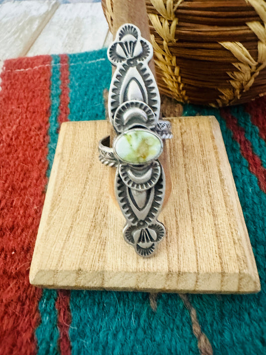 Handcrafted Sterling Silver & Palomino Turquoise Adjustable Ring