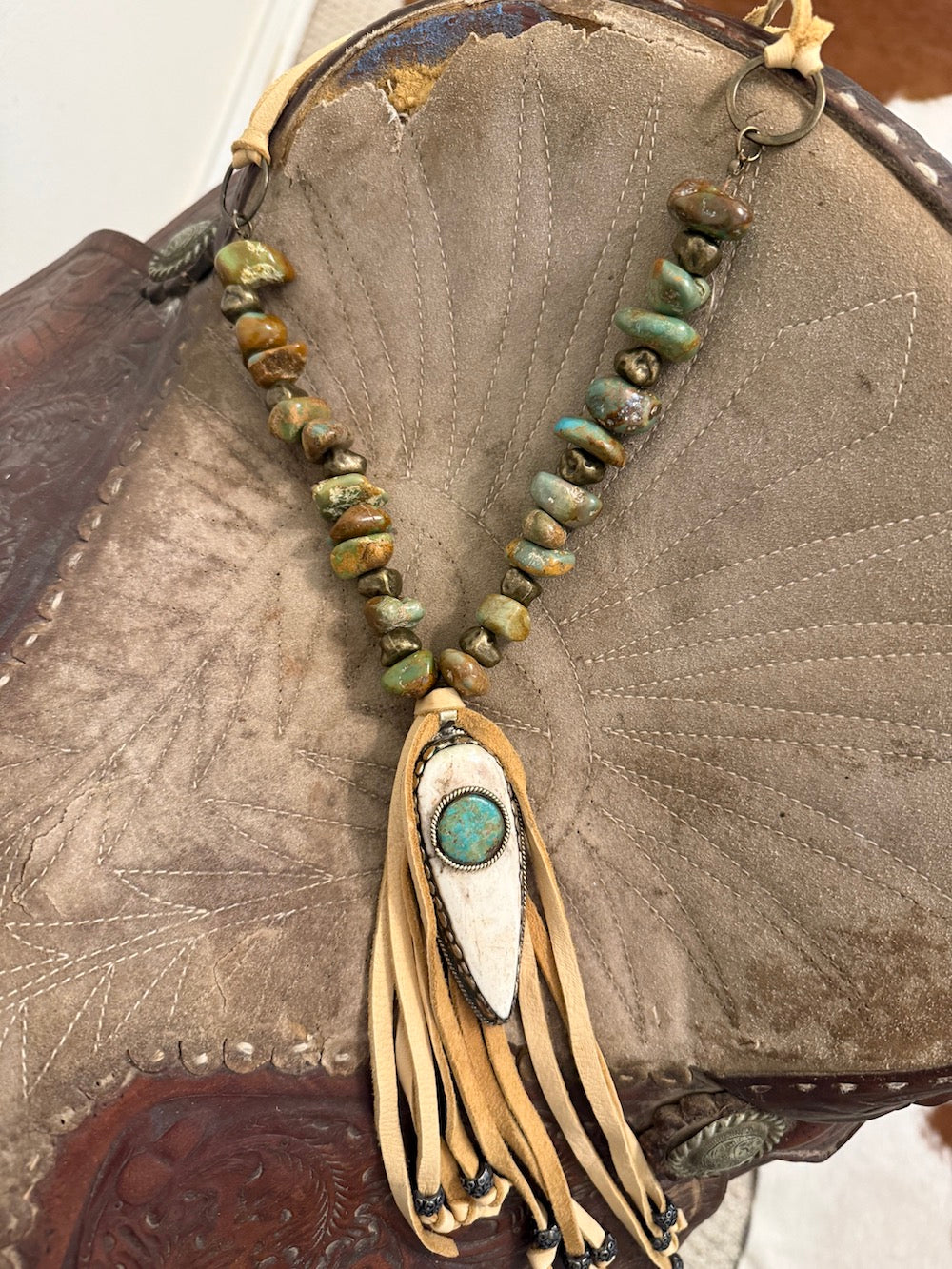 Desert Talisman Turquoise Nugget Necklace