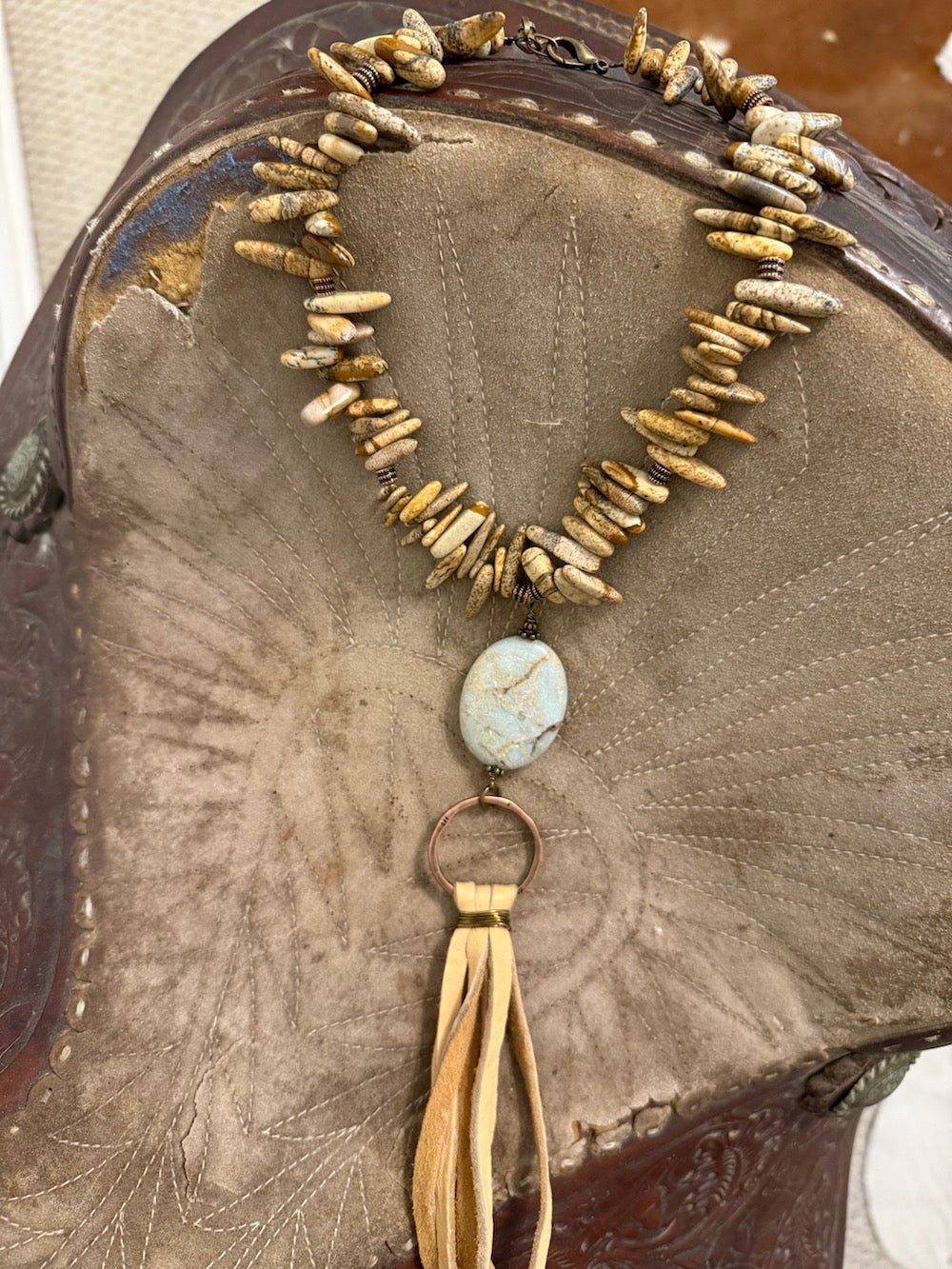 Sunset Mesa Picture Jasper Necklace