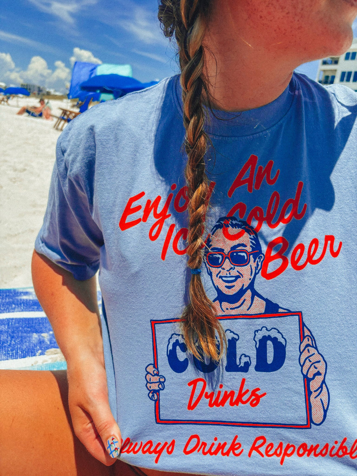 Underground Original Design: Enjoy an Iced Cold Beer Cropped TShirt