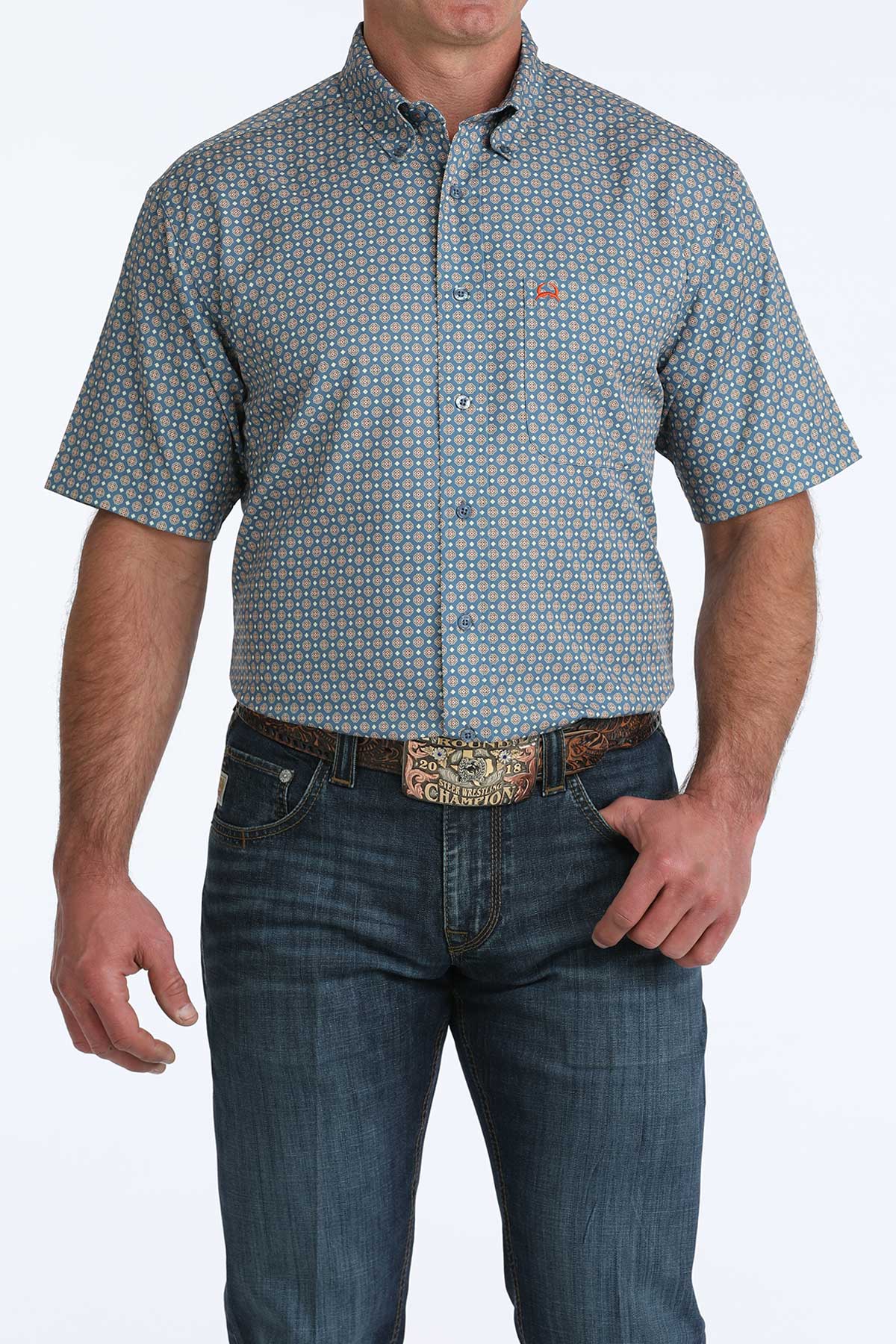 Cinch Men’s Arenaflex Short Sleeve Button Up