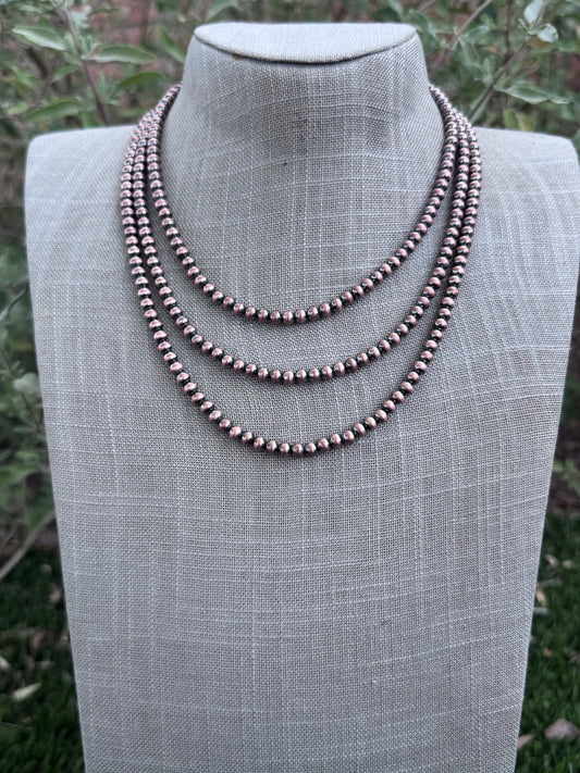 Handcrafted Copper 5mm Beaded Necklace