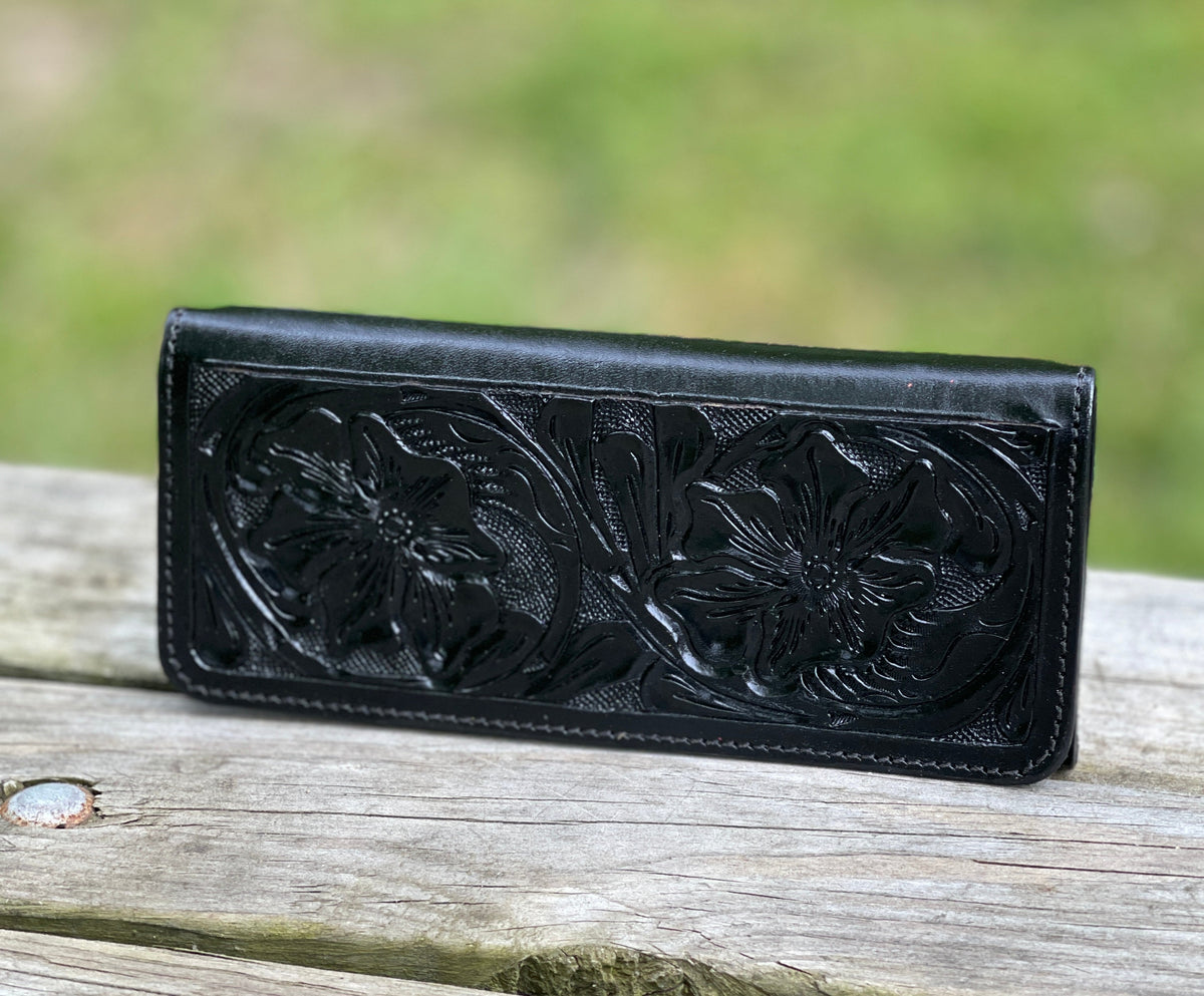 Hand Tooled Leather Wallet, "WALLET" by ALLE