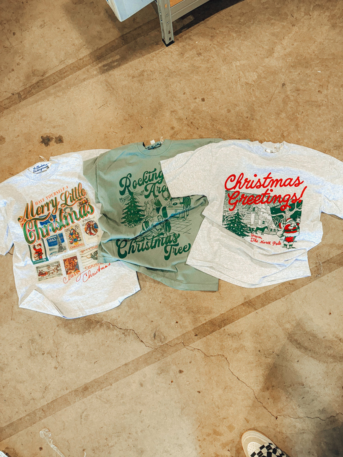 Underground Original Design: Rocking Around the Christmas Tree Boxy Cotton T-Shirt