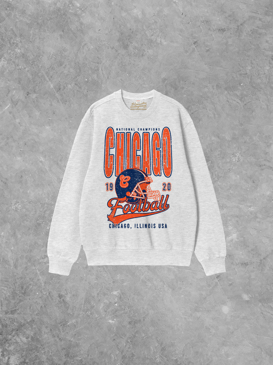 Underground Original Design: Chicago Football Champs Boxy Cotton Sweatshirt