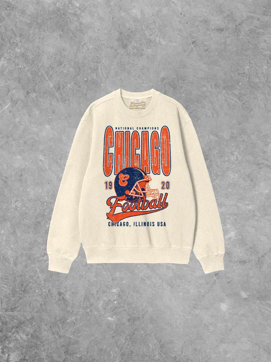 Underground Original Design: Chicago Football Champs Boxy Cotton Sweatshirt