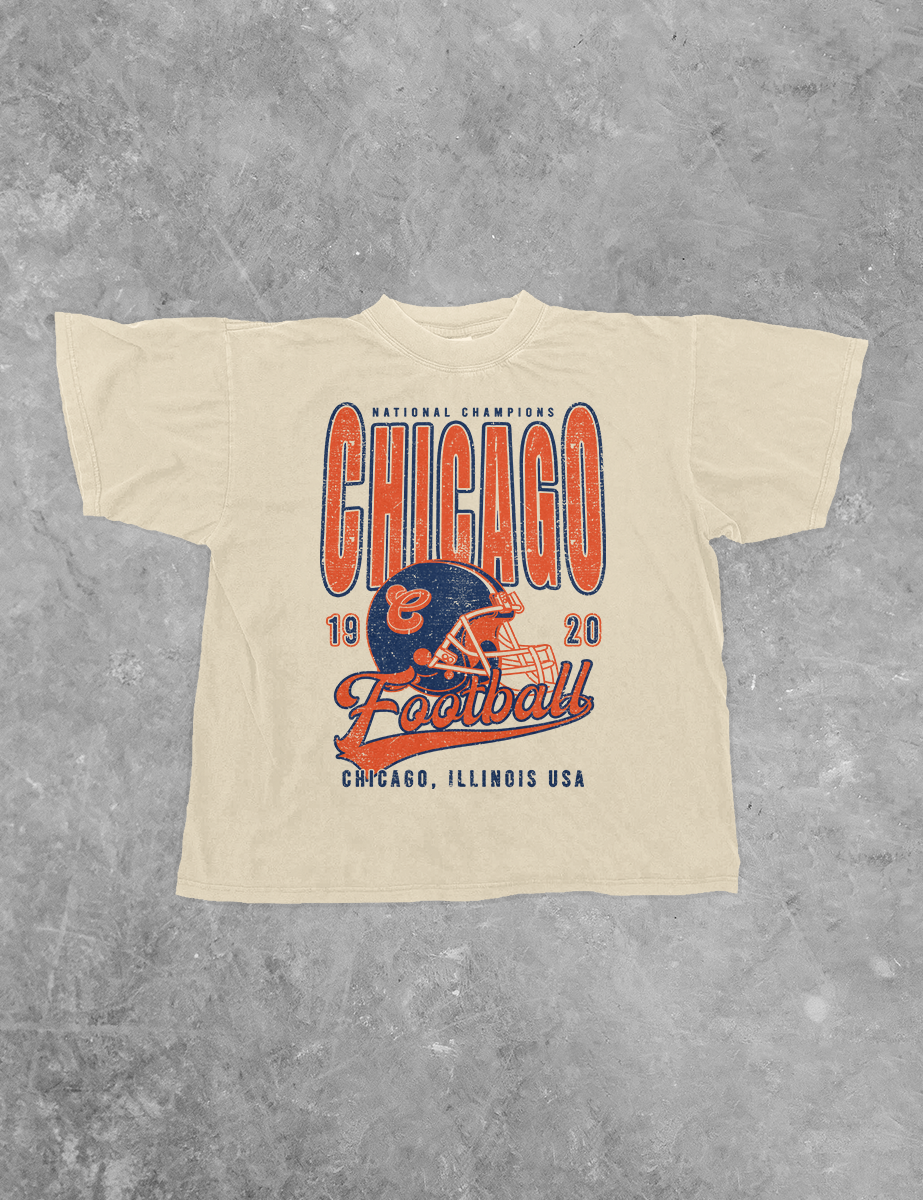 Underground Original Design: Chicago Football Champs Boxy Cotton TShirt