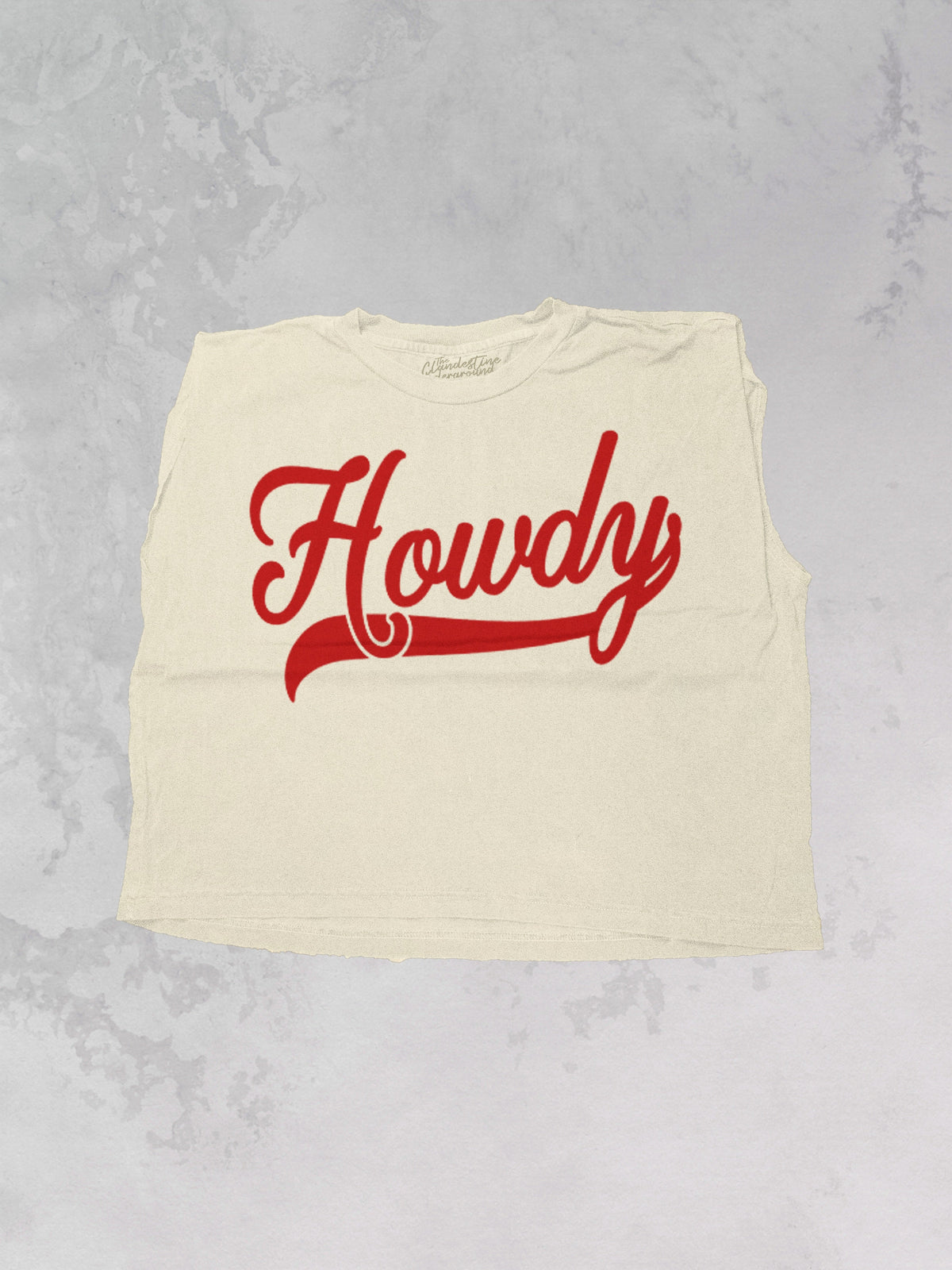 Underground Original Design: Howdy, Western Vintage Cropped Muscle Tank