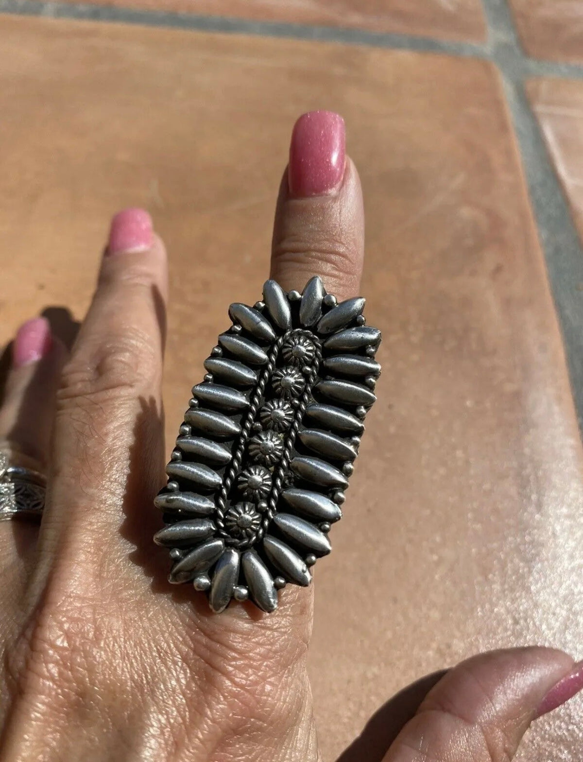 Patrick Yazzie Sterling Silver Hand Stamped Ring