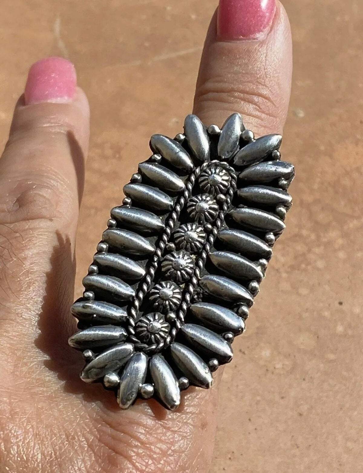 Patrick Yazzie Sterling Silver Hand Stamped Ring