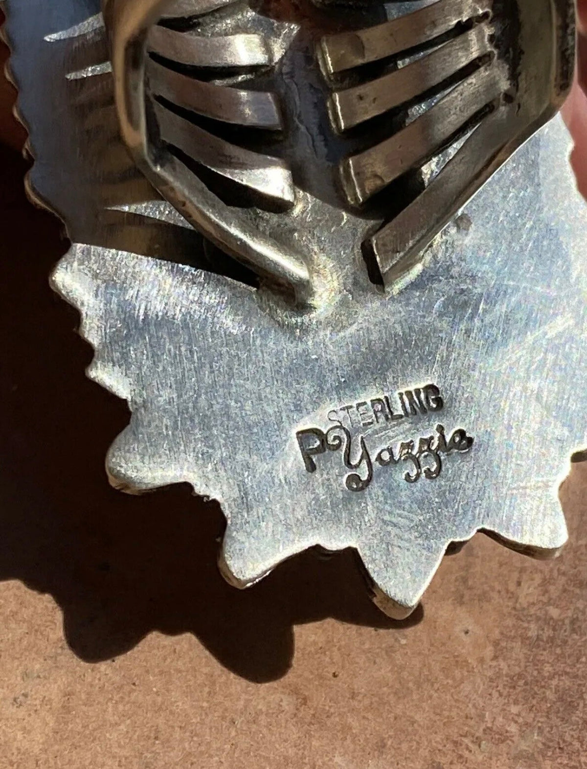 Patrick Yazzie Sterling Silver Hand Stamped Ring
