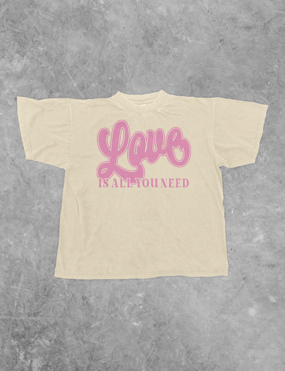 Underground Original Design: Love Is All You Need Boxy Cotton TShirt
