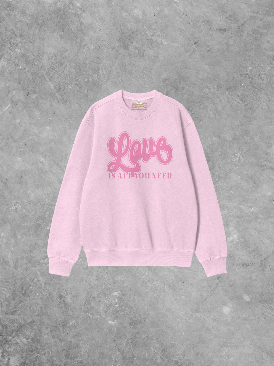 Underground Original Design: Love Is All You Need Boxy Cotton Sweatshirt