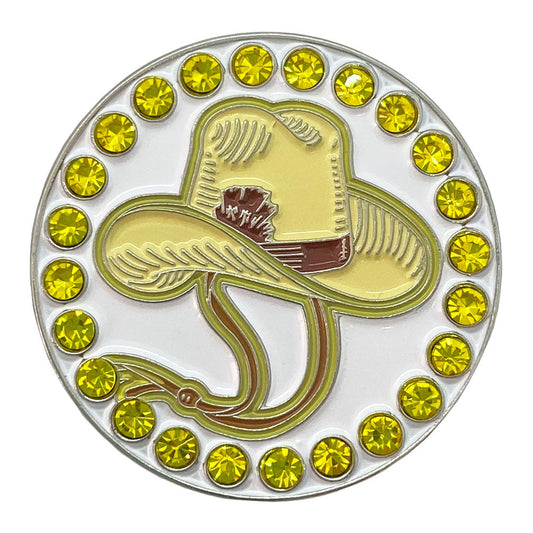 Bling Cowboy Hat Golf Ball Marker