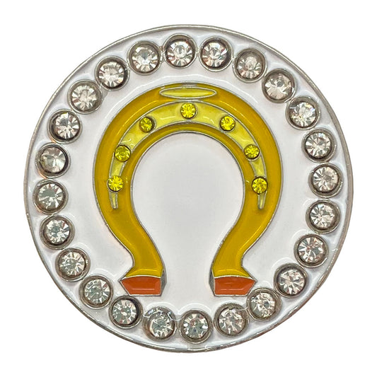 Bling Horseshoe Hat Golf Ball Marker