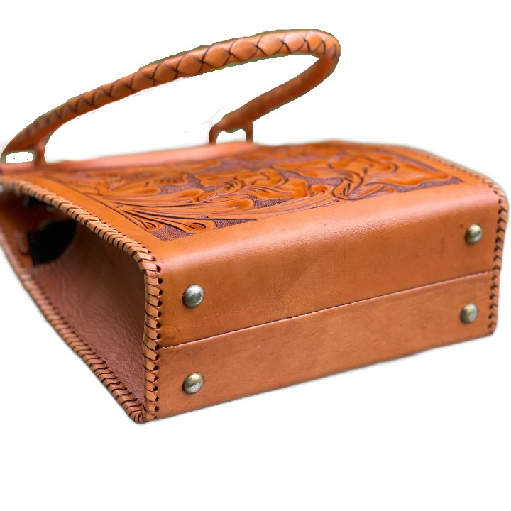 Hand Tooled Leather Hobo Bag "BAALY" by ALLE