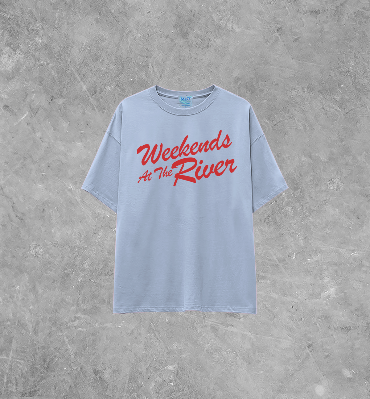 Underground Original Design: Weekends At The River, Summer Lightweight M&O Cotton T-Shirt