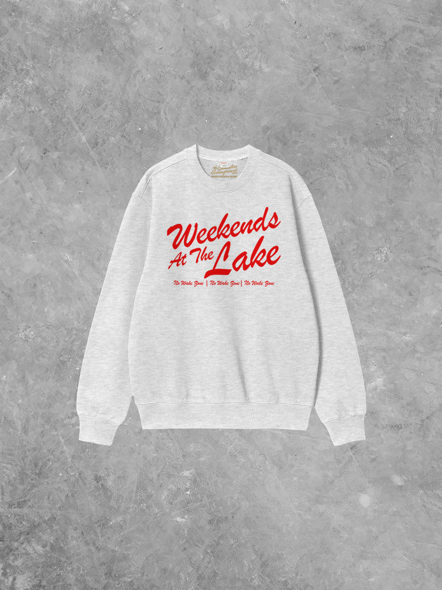 Underground Original Design: Weekends at the Lake Boxy Cotton Sweatshirt