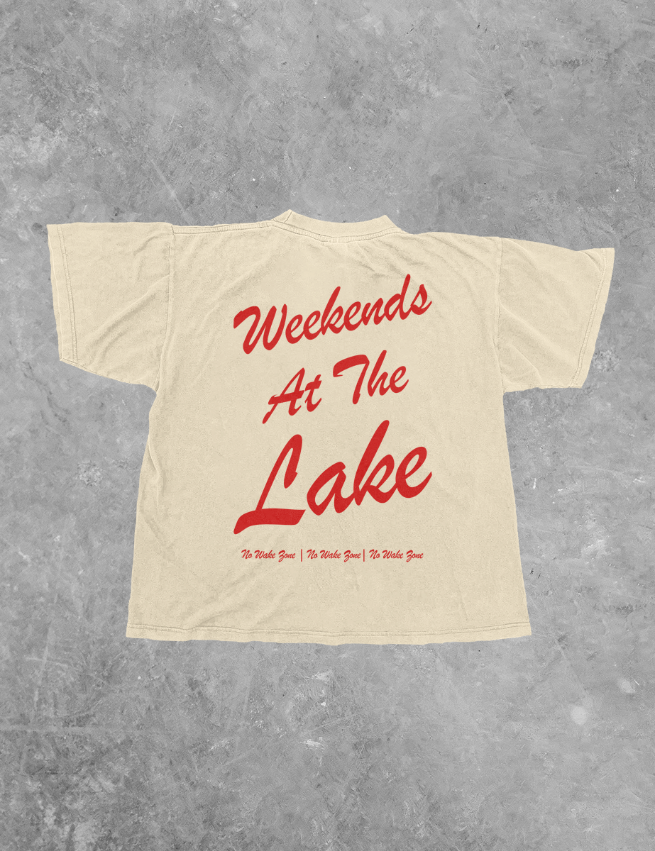 Underground Original Design: Weekends At The Lake, Summer Boxy Cotton T-Shirt